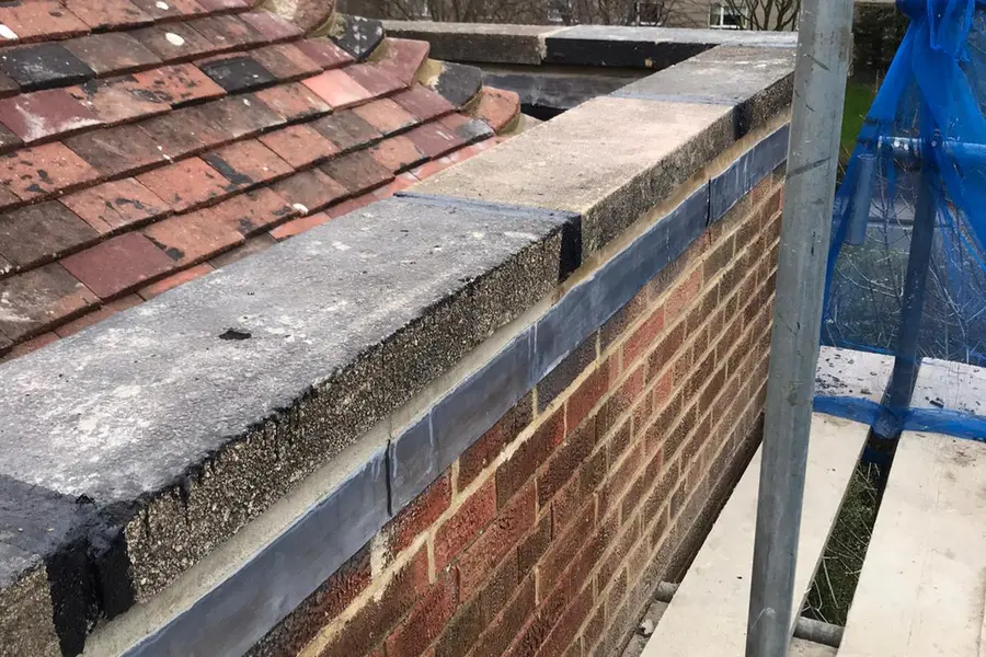 Completed brickwork and external wall restoration on a London property by City Building and Roofing Ltd