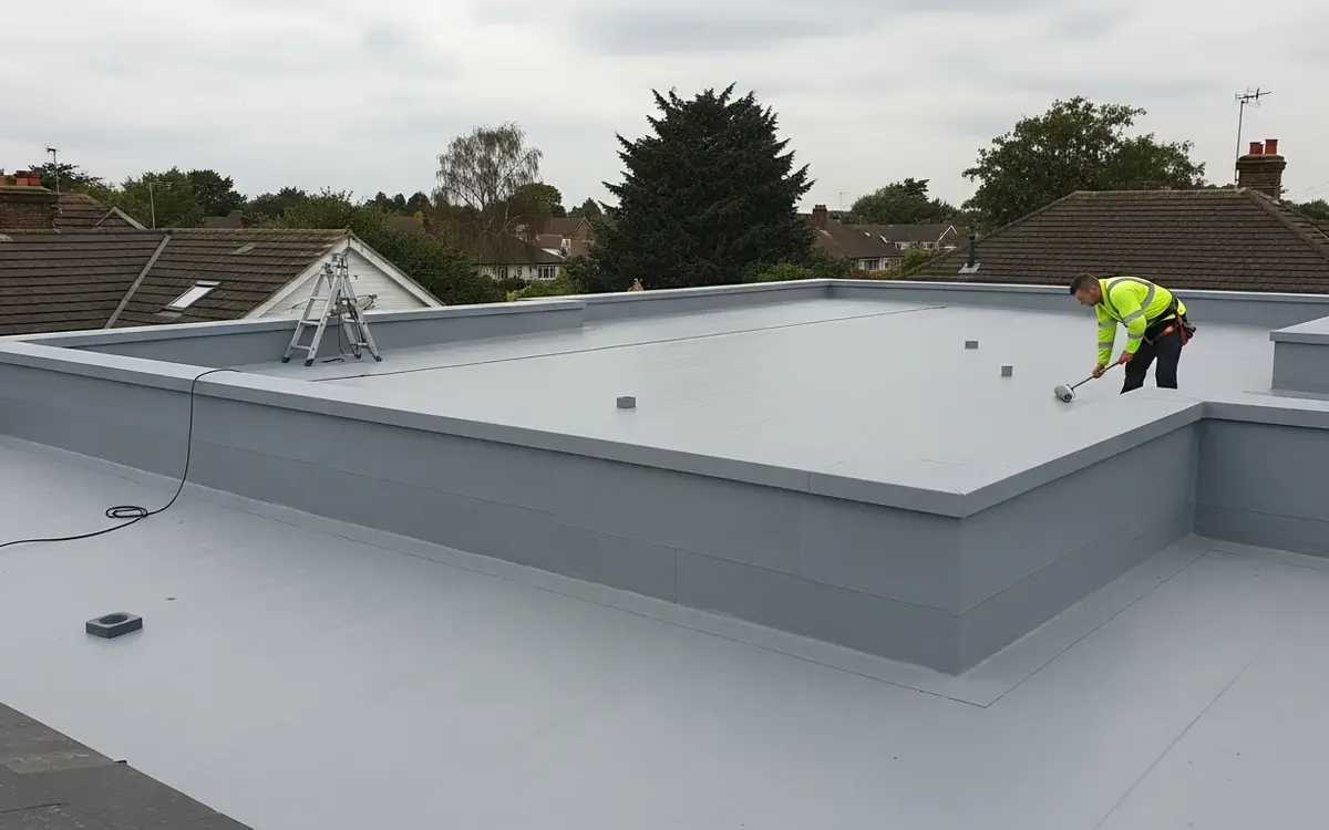 Flat roof installation on a London property by City Building and Roofing Ltd