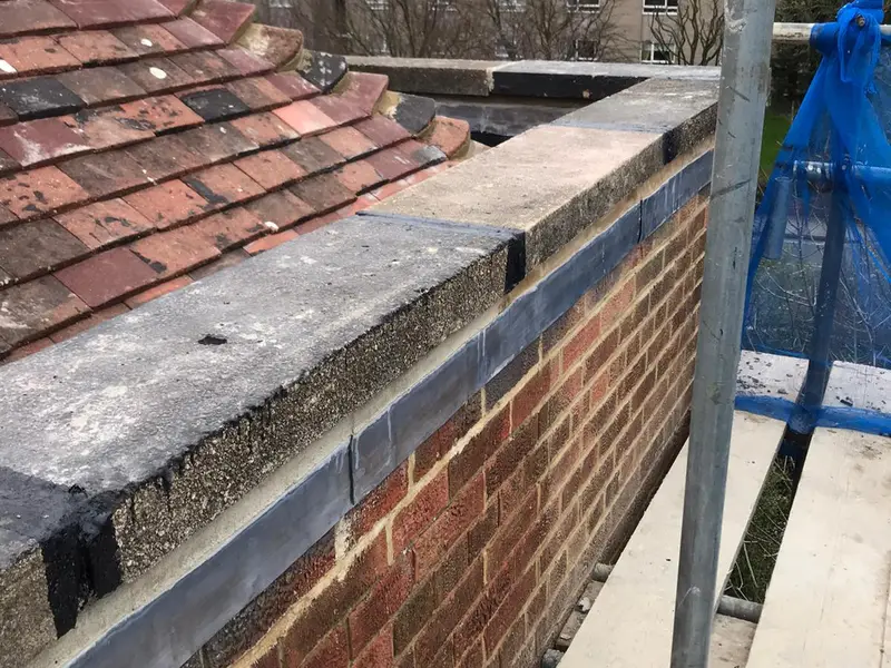 Brickwork and external wall after restoration in London by City Building and Roofing Ltd