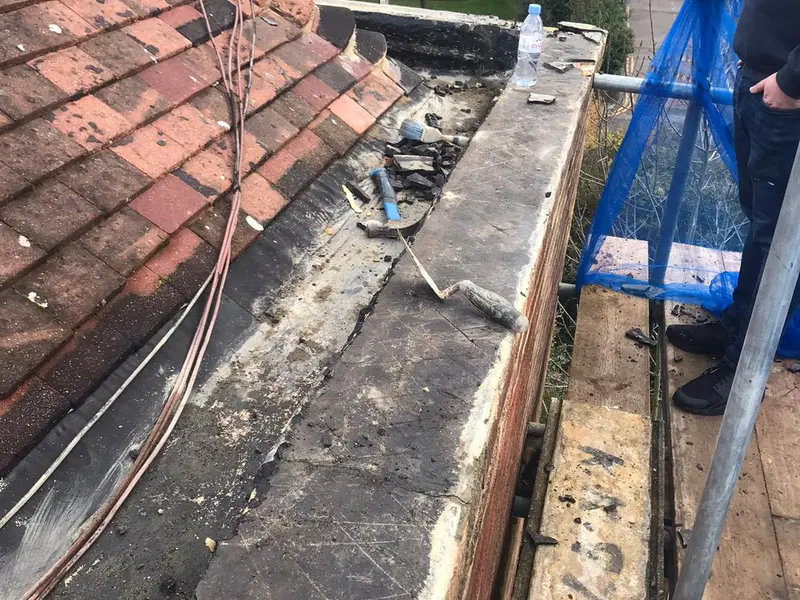 Brickwork and external wall before restoration in London by City Building and Roofing Ltd