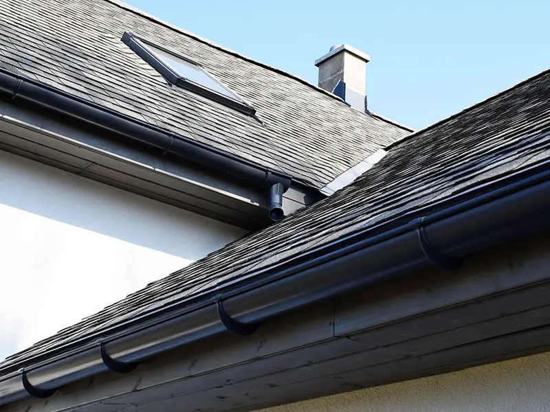 Gutter cleaning and repair on a London terraced property by City Building and Roofing Ltd