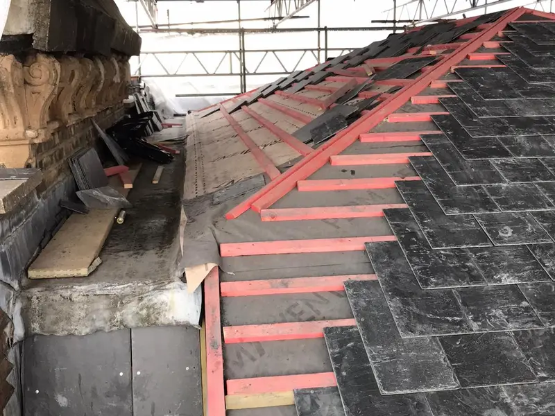 New roof installation on a London terraced property by City Building and Roofing Ltd