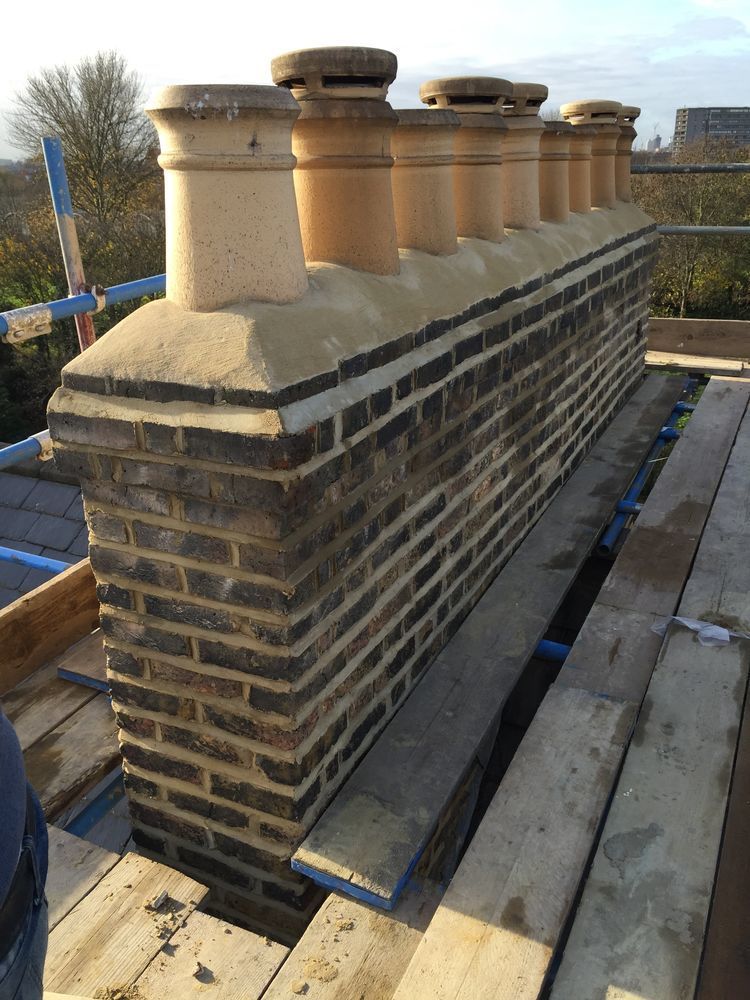Chimney stack repair and repointing in London by City Building and Roofing Ltd